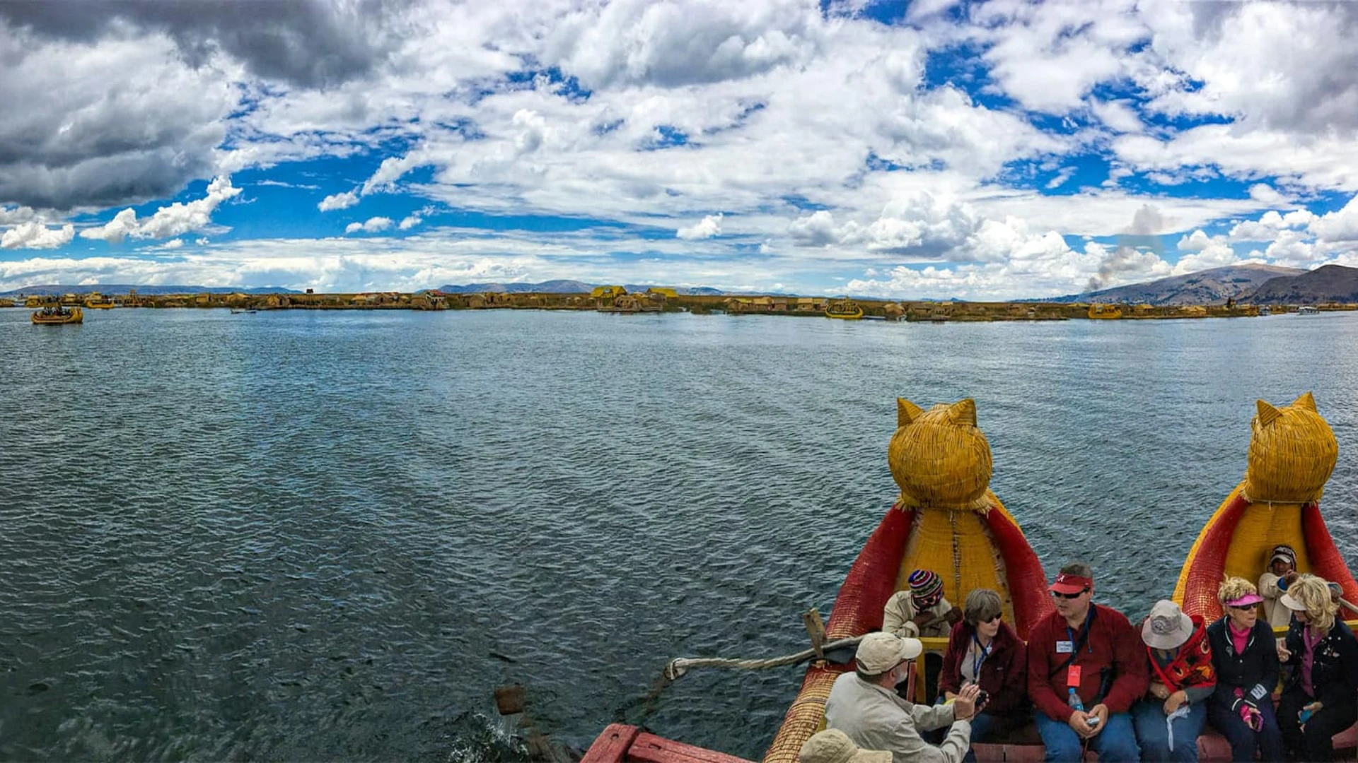 Incredible view lake titicaca.