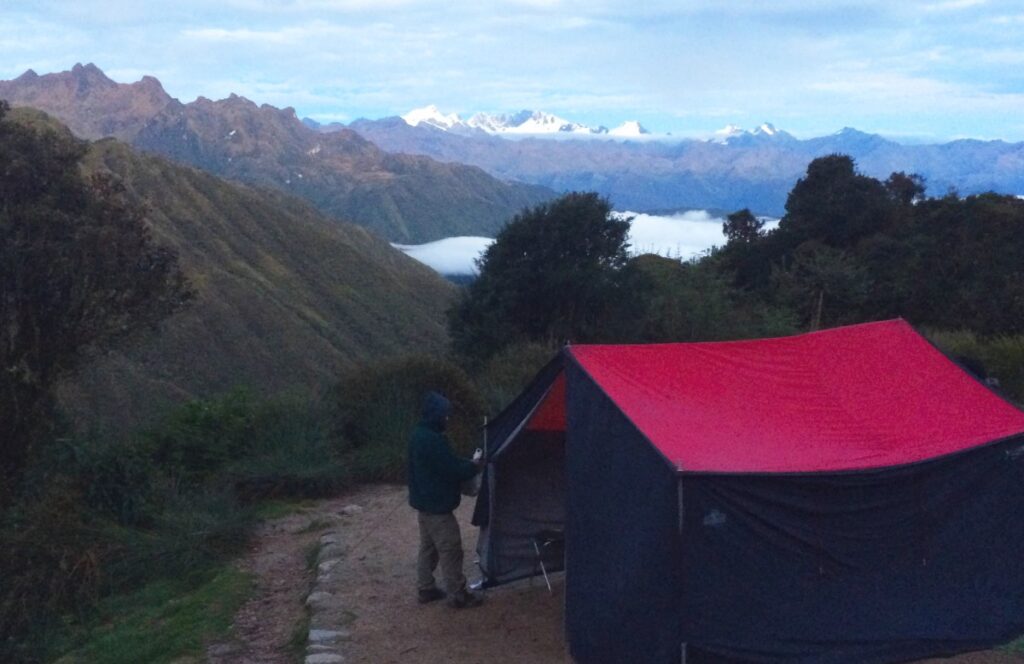 chaquicocha campsite's viewpoint