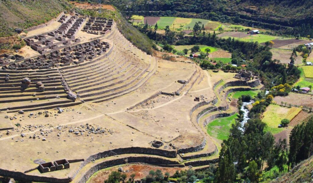 llactapaca inca site on the inca trail hike