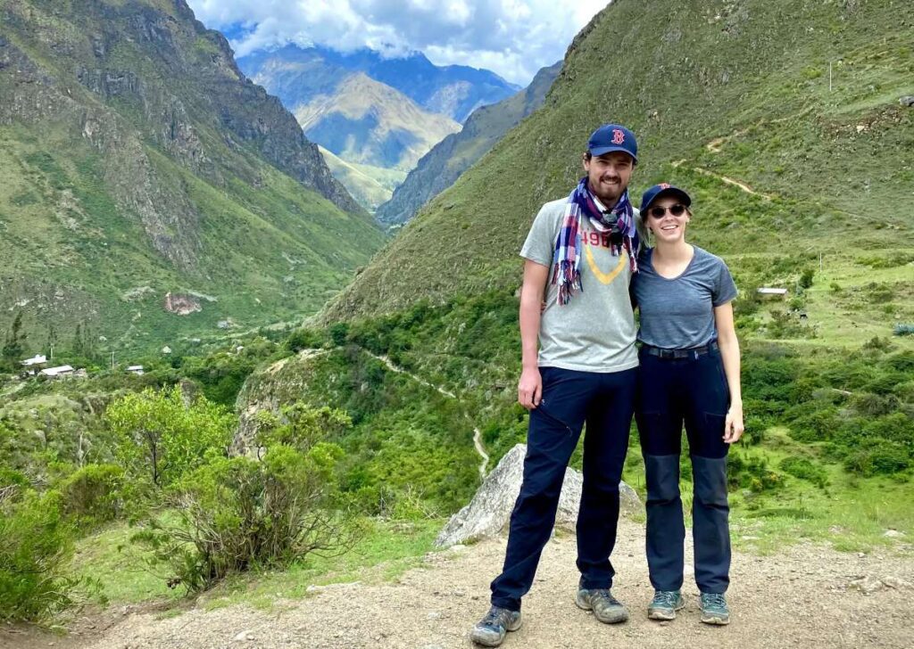 viewpoint of the 4-day inca trail hike to machu picchu